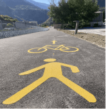 Des chemins réservés pour les piétons et es deux-roues se préparent à Sierre